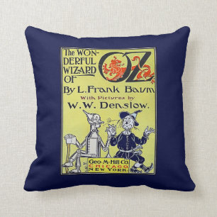 Coussin Couverture de livre vintage de magicien d'Oz