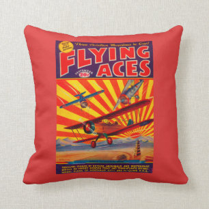 Coussin Couverture de magazine d'as de vol