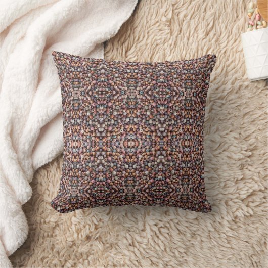 Coussin Couverture de perles en bois pastel (Couverture)