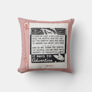 Coussin couverture de vieux matchbook Il paie à la publici