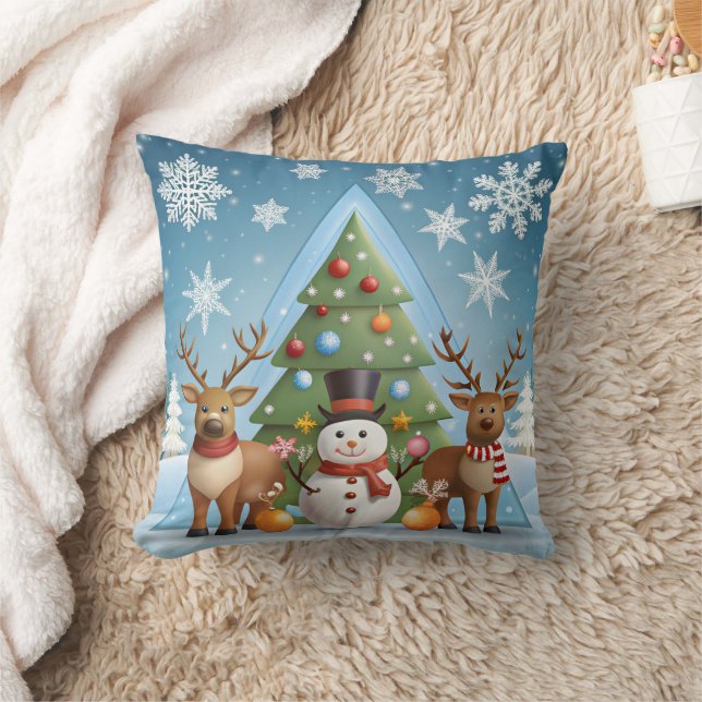 Coussin Couverture d'oreiller de Noël festive - Feu de nei (Couverture)