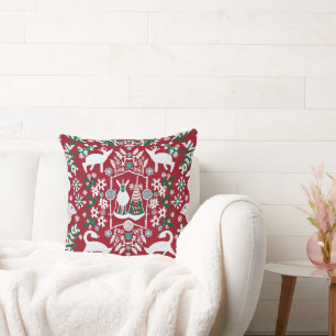 Coussin Couverture d'oreiller nordique brodée : Luxueux