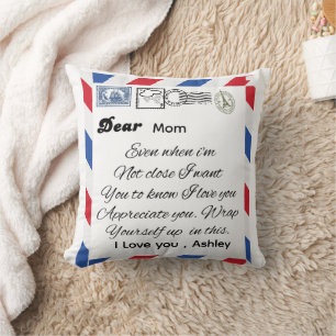 Coussin Couverture géante personnalisée de carte postale d