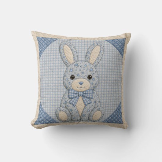 Coussin Couverture Lapin Bleu (Recto)