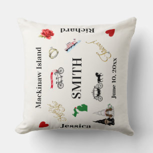 Coussin Couverture Mariage de l'île Mackinaw