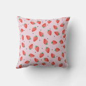 Coussin Couverture Mignonne aux Fraises avec des Points No (Verso)