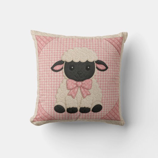 Coussin Couverture rose agneau (Recto)