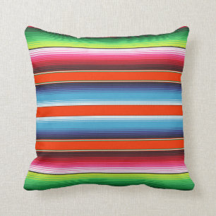 Coussin Couverture traditionnelle de Mexicain de fiesta de