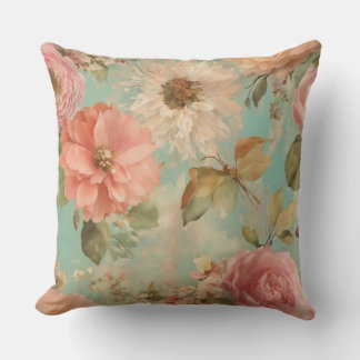Coussin Couvre-coussin à imprimé floral