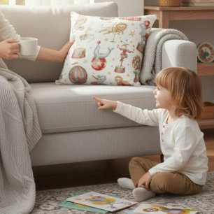 Coussin Couvre-lit à motif rouge et vert pour artistes de