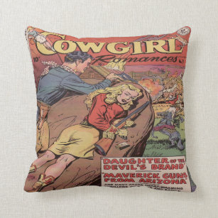 Coussin Cow-girl occidentale vintage Romance