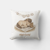 Coussin Cowboy Boots & Foal Nursery Pillow (Recto)