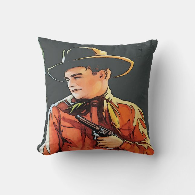 Coussin Cowboy de style vintage (Recto)