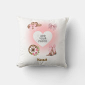 Coussin Cowgirl Birthday Throw Pillow Gift (Recto)