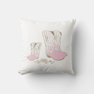 Coussin Cowgirl Pays Western Thème Pink Baby shower