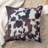 Coussin Cowhan Tan noir et blanc Motif d'impression (Couverture)