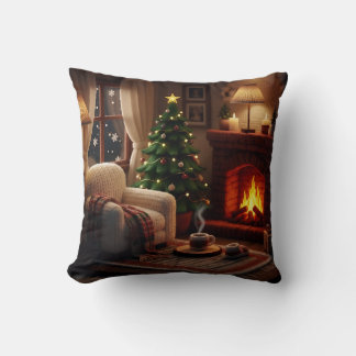 Coussin Cozy Christmas atmosphere, in a knitted style