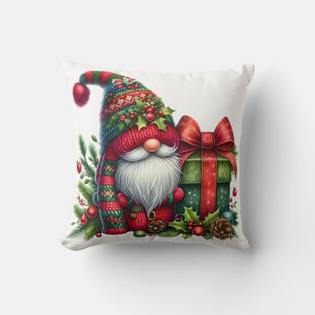 Coussin Cozy Christmas Gnome Art – Festive Holiday (Recto)