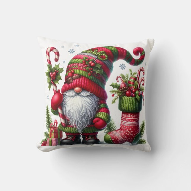 Coussin Cozy Christmas Gnome Art – Festive Holiday (Recto)