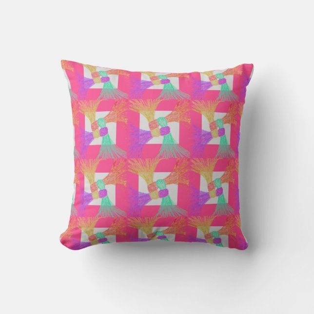 Coussin Cozy Colorful Throw Pillow (Recto)