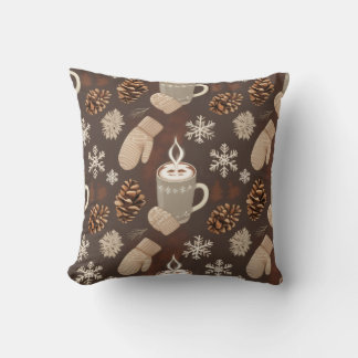 Coussin Cozy Winter Pattern-Minimalist Aesthetic Art