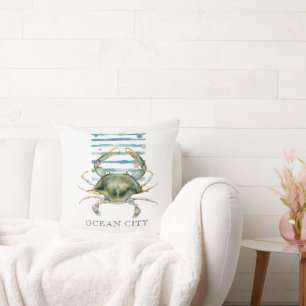 COUSSIN CRABE DE COULEUR D'EAU, CÔTE, PLAGE, VILLE D'OCÉAN