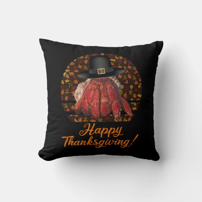 Coussin Crabe ermite de Thanksgiving (Recto)