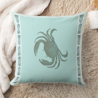Coussin Crabes Côtiers Avec Poisson Frontière Bohème