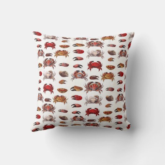 Coussin Crabes et vaches de crabe vintages (Verso)