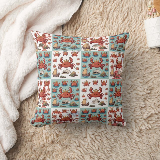 Coussin Crabes Motif voyageur (Couverture)