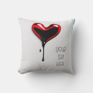 Coussin craffiti amour coeur art déco pochoir Jeter oreill