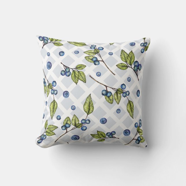 Coussin Craie de myrtille rustique de la ferme (Recto)