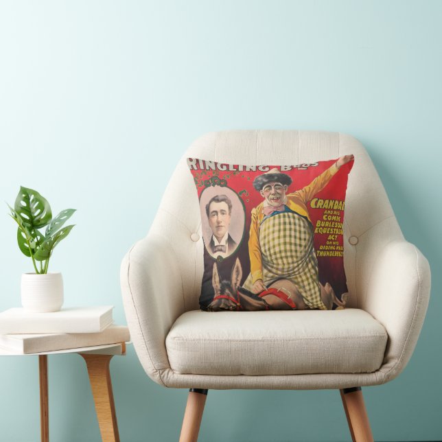 Coussin Crandall Le Clown En Train D'Interpréter Sa Mule (Chaise)