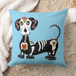 Coussin Crâne à sucre Dachshund