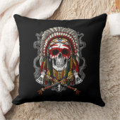 Coussin Crâne amérindien en chef (Couverture)