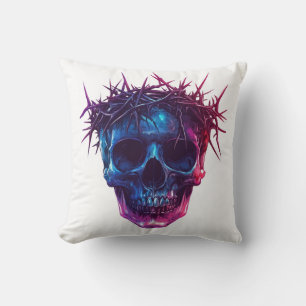 Coussin Crâne avec couronne d'épines