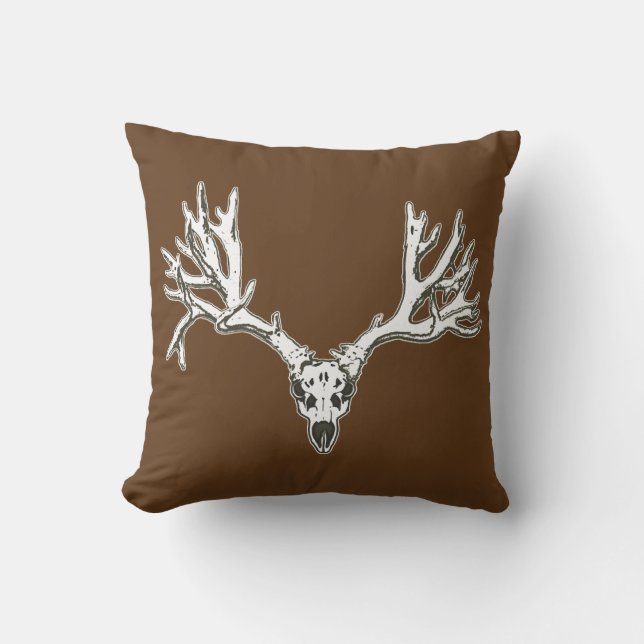 Coussin Crâne de cerfs communs de mâle de monstre (Recto)
