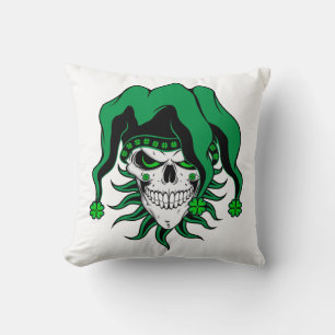 Coussin Crâne de jester irlandais