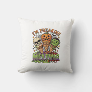 Coussin Crâne de pompe à glace d'Halloween qui fond complè