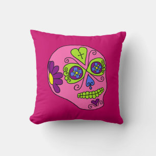 Coussin Crâne de Sucre Lucha Libre