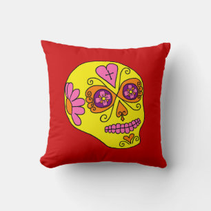 Coussin Crâne de Sucre Lucha Libre