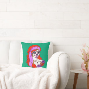 Coussin Crâne de sucre tzigane