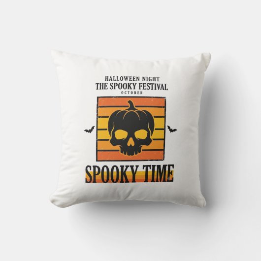 Coussin Crâne d'Halloween Drôle Épouvantable Citation Vint (Recto)
