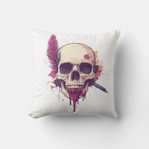 Coussin Crâne du Poète sinistre