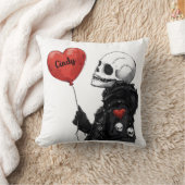 Coussin Crâne éffrayant - Personnalisable avec ballon (Couverture)