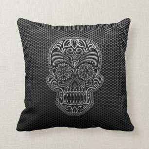 Coussin Crâne en acier de sucre de maille
