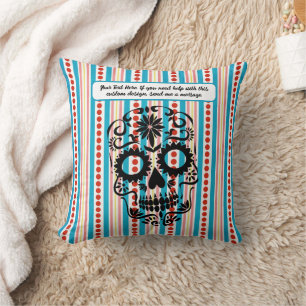 Coussin Crâne en sucre Jour des morts Día de Muertos