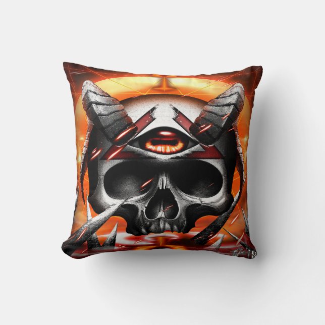 Coussin crâne Eye Joe (Recto)