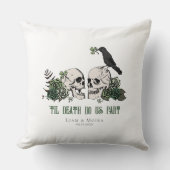 Coussin Crâne Floral Gothique de la Saint-Patrick jusqu'à  (Recto)