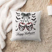 Coussin Crâne gothique cerise Halloween (Couverture)